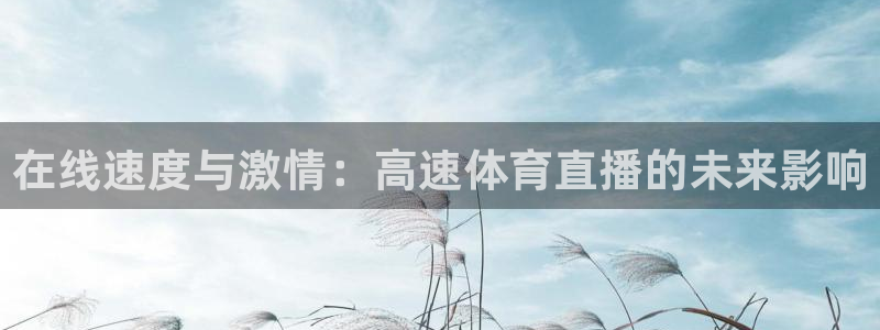 蓝鲸体育直播在线：在线速度与激情：高速体育直播的未来影响